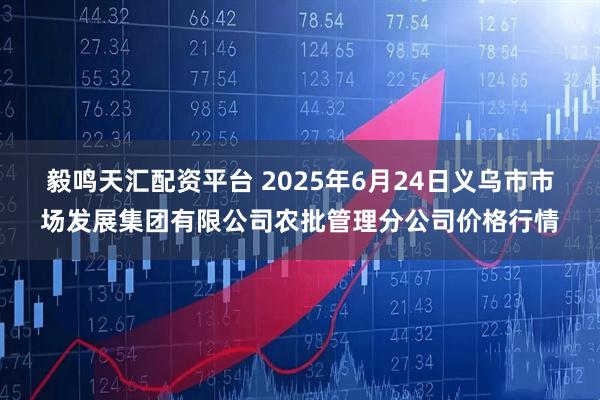 毅鸣天汇配资平台 2025年6月24日义乌市市场发展集团有限公司农批管理分公司价格行情